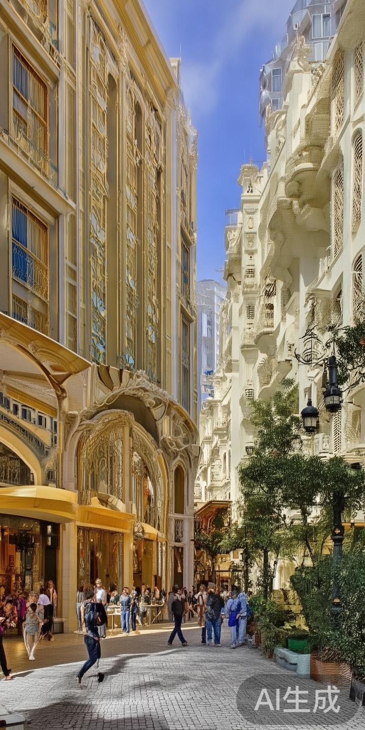 在非赌场区域，游客完全可以自由逛街，欣赏建筑的宏伟